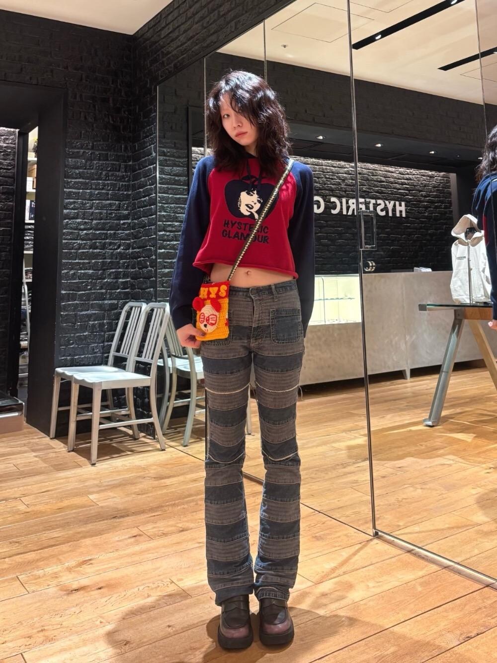 HYSTERIC GLAMOUR（ヒステリックグラマー）の「手編みミニサコッシュ