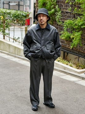 「PUBLIC TOKYO（パブリックトウキョウ）のアイテム（ブルゾン）」を使った、サエキさん（メンズ・173cm）の春コーディネート