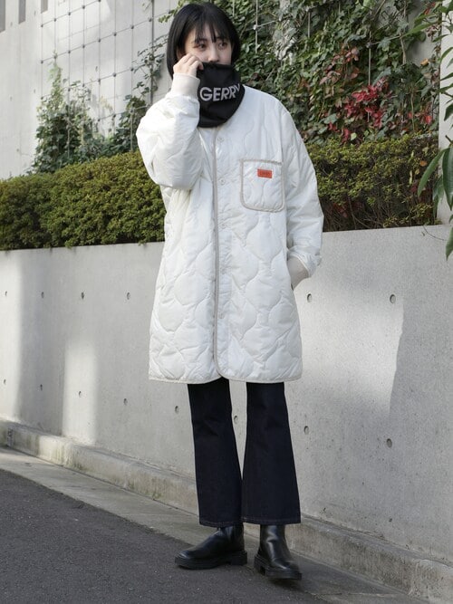 セール】【UNIVERSAL OVERALL】ミリタリーキルティングロングコート