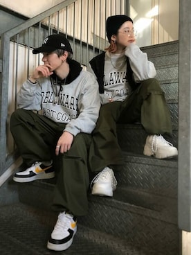 「WEGO（ウィゴー）のWEGO/クリアレンズアイウェア（メガネ）」を使った、WEGOさん（レディース・160cm）の冬コーディネート