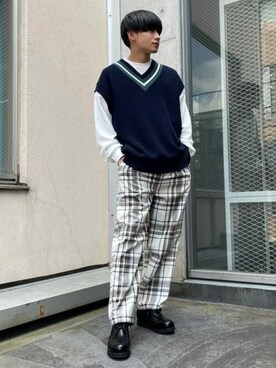 「WEGO（ウィゴー）のアイテム（シューズ）」を使った、WEGOさん（メンズ・178cm）の春コーディネート