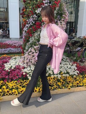 Wego ウィゴー のシャツ ブラウス ピンク系 を使った人気ファッションコーディネート ユーザー ショップスタッフ Wear