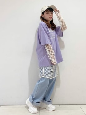 「WC（ダブル シー）のアイテム（Tシャツ/カットソー）」を使った、WEGOさん（レディース・146cm）の春コーディネート