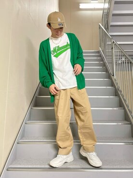 「WEGO（ウィゴー）のアイテム（キャップ）」を使った、WEGOさん（メンズ・171cm）の春コーディネート