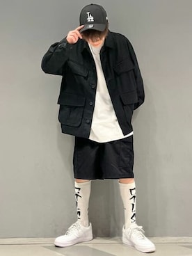 「WEGO（ウィゴー）のアイテム（ミリタリージャケット）」を使った、WEGOさん（メンズ・173cm）の春コーディネート
