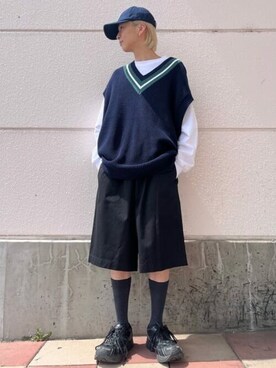 「WEGO（ウィゴー）のアイテム（キャップ）」を使った、WEGOさん（メンズ・169cm）の春コーディネート