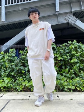 「WEGO（ウィゴー）のWEGO/クリアレンズアイウェア（メガネ）」を使った、WEGOさん（メンズ・173cm）の春コーディネート