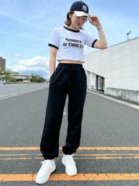 「WEGO（ウィゴー）のWEGO/クリアレンズアイウェア（メガネ）」を使った、WEGOさん（レディース・160cm）の春コーディネート