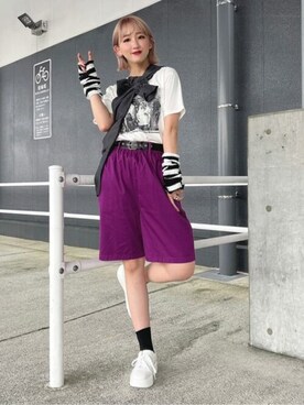 「WEGO（ウィゴー）のWEGO/ハトメベルト（ベルト）」を使った、WEGOさん（レディース・156cm）の春コーディネート