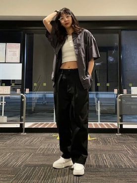 「WEGO（ウィゴー）のWEGO/クリアレンズアイウェア（メガネ）」を使った、WEGOさん（レディース・173cm）の春コーディネート