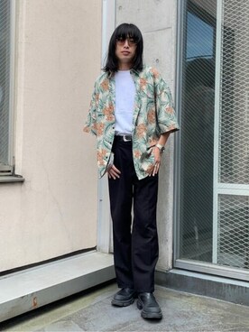 「THE STANDARD（ザスタンダード）のWEGO/スタンダードクルー半袖ネックT（Tシャツ/カットソー）」を使った、WEGOさん（メンズ・175cm）の春コーディネート