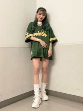 「THE STANDARD（ザスタンダード）のWEGO/スタンダードクルー半袖ネックT（Tシャツ/カットソー）」を使った、WEGOさん（レディース・165cm）の春コーディネート