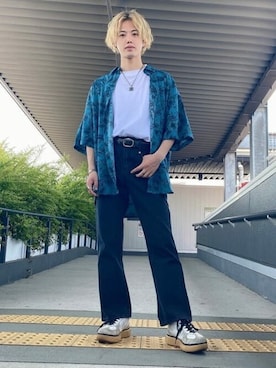 「THE STANDARD（ザスタンダード）のWEGO/スタンダードクルー半袖ネックT（Tシャツ/カットソー）」を使った、WEGOさん（メンズ・165cm）の春コーディネート