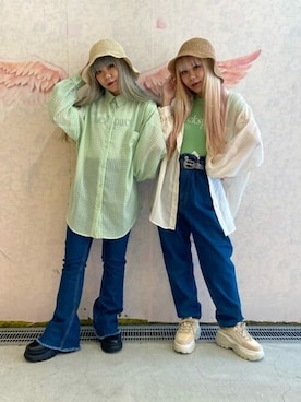 「WC（ダブル シー）のアイテム（Tシャツ/カットソー）」を使った、WEGOさん（レディース・149cm）の春コーディネート