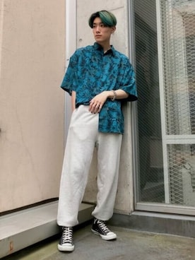 「WEGO（ウィゴー）のアイテム（スウェットパンツ）」を使った、WEGOさん（メンズ・178cm）の夏コーディネート