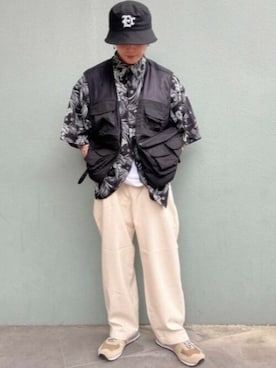 「THE STANDARD（ザスタンダード）のWEGO/スタンダードクルー半袖ネックT（Tシャツ/カットソー）」を使った、WEGOさん（メンズ・166cm）の夏コーディネート