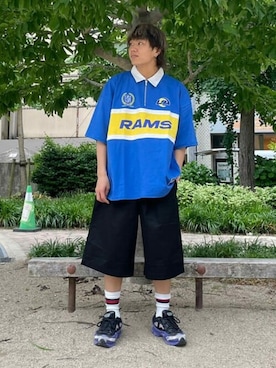 「NFL（ナショナルフットボールリーグ　）のアイテム」を使った、WEGOさん（メンズ・168cm）の夏コーディネート