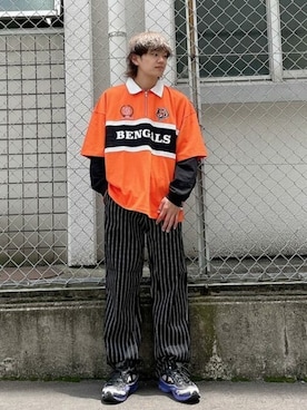 「NFL（ナショナルフットボールリーグ　）のアイテム」を使った、WEGOさん（メンズ・168cm）の夏コーディネート