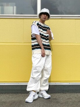 「THE STANDARD（ザスタンダード）のWEGO/スタンダードクルー半袖ネックT（Tシャツ/カットソー）」を使った、WEGOさん（メンズ・173cm）の夏コーディネート