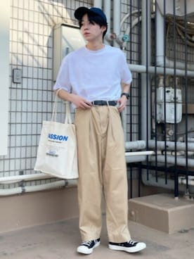 「WEGO（ウィゴー）のアイテム（キャップ）」を使った、WEGOさん（メンズ・178cm）の夏コーディネート