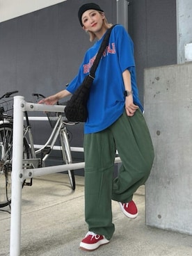 「真夏のアクティブスタイル」｜「アイテム（ニットキャップ/ビーニー）」を使った、WEGOさん（レディース・156cm）の夏コーディネート