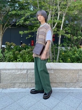 「真夏のアクティブスタイル」｜「アイテム（チノパンツ）」を使った、WEGOさん（メンズ・172cm）の夏コーディネート
