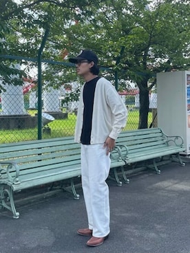 「THE STANDARD（ザスタンダード）のWEGO/スタンダードクルー半袖ネックT（Tシャツ/カットソー）」を使った、WEGOさん（メンズ・180cm）の秋コーディネート