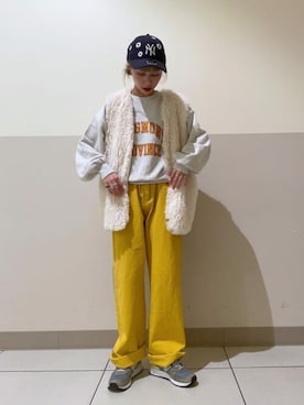 「WC（ダブル シー）のアイテム（デニムパンツ）」を使った、WEGOさん（レディース・157cm）の秋コーディネート