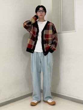 「THE STANDARD（ザスタンダード）のWEGO/スタンダードクルー半袖ネックT（Tシャツ/カットソー）」を使った、WEGOさん（メンズ・178cm）の秋コーディネート