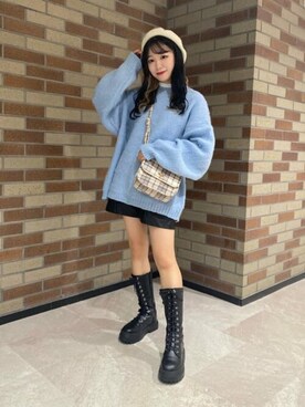 「WEGO（ウィゴー）のアイテム（ハンチング/ベレー帽）」を使った、WEGOさん（レディース・150cm）の秋コーディネート