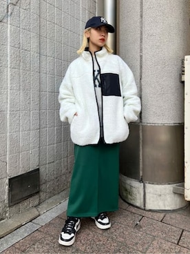 「WEGO（ウィゴー）のアイテム（ブルゾン）」を使った、WEGOさん（レディース・152cm）の冬コーディネート