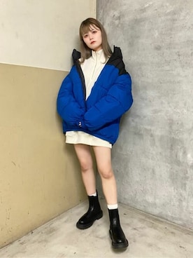 「WC（ダブル シー）のアイテム（パンツ）」を使った、WEGOさん（レディース・160cm）の冬コーディネート