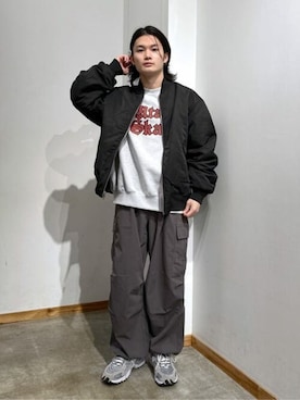 「WEGO（ウィゴー）のアイテム（MA-1）」を使った、WEGOさん（メンズ・164cm）の冬コーディネート