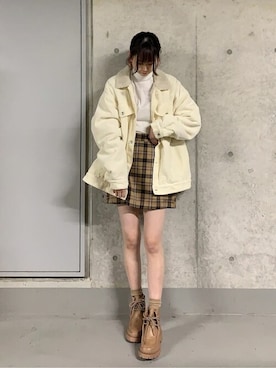 「WEGO（ウィゴー）のアイテム（ブルゾン）」を使った、WEGOさん（レディース・160cm）の冬コーディネート