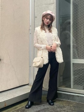 「WEGO（ウィゴー）のアイテム（ハンチング/ベレー帽）」を使った、WEGOさん（レディース・162cm）の冬コーディネート