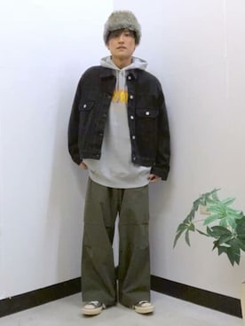 「WEGO（ウィゴー）のアイテム（キャップ）」を使った、WEGOさん（メンズ・173cm）の冬コーディネート