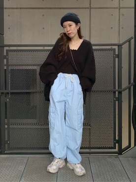 「アイテム（キャミソール）」を使った、WEGOさん（レディース・163cm）の冬コーディネート