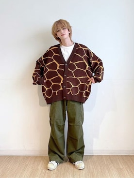 「THE STANDARD（ザスタンダード）のWEGO/スタンダードクルー半袖ネックT（Tシャツ/カットソー）」を使った、WEGOさん（メンズ・168cm）の冬コーディネート