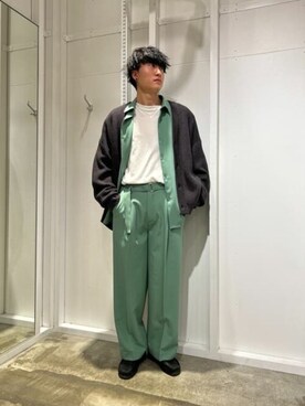 「THE STANDARD（ザスタンダード）のWEGO/スタンダードクルー半袖ネックT（Tシャツ/カットソー）」を使った、WEGOさん（メンズ・180cm）の冬コーディネート