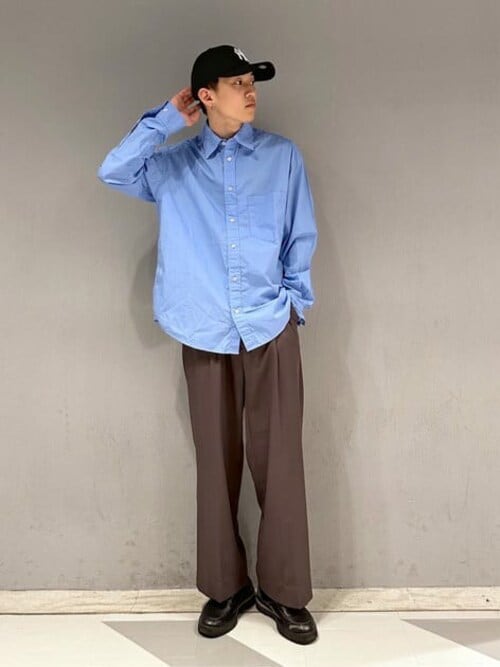 WEGO/パッカリングブロードシャツ