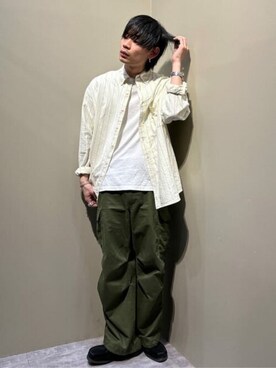 「THE STANDARD（ザスタンダード）のWEGO/スタンダードクルー半袖ネックT（Tシャツ/カットソー）」を使った、WEGOさん（メンズ・178cm）の春コーディネート