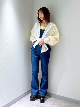 「WEGO（ウィゴー）のアイテム（オールインワン・サロペット）」を使った、WEGOさん（レディース・156cm）の春コーディネート