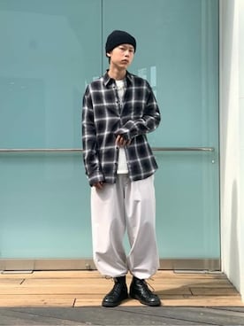 「WEGO（ウィゴー）のアイテム（ニットキャップ/ビーニー）」を使った、WEGOさん（メンズ・173cm）の春コーディネート