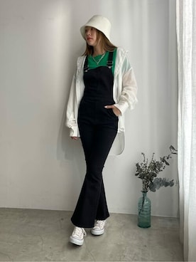 「WEGO（ウィゴー）のアイテム（オールインワン・サロペット）」を使った、WEGOさん（レディース・160cm）の春コーディネート