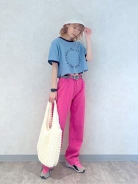 「WC（ダブル シー）のアイテム（パンツ）」を使った、WEGOさん（レディース・165cm）の春コーディネート