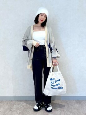 「WC（ダブル シー）のアイテム（パンツ）」を使った、WEGOさん（レディース・162cm）の春コーディネート