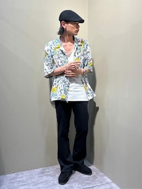「ハンチング」｜「アイテム（タンクトップ）」を使った、WEGOさん（メンズ・178cm）の春コーディネート