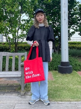 「WC（ダブル シー）のアイテム（パンツ）」を使った、WEGOさん（レディース・157cm）の春コーディネート