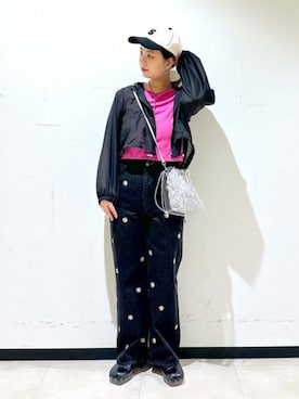 「WEGO（ウィゴー）のアイテム（ブルゾン）」を使った、WEGOさん（レディース・162cm）の春コーディネート