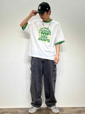 「ショップスタッフのおしゃれ配色」｜WEGOさん（メンズ・180cm）の春コーディネート